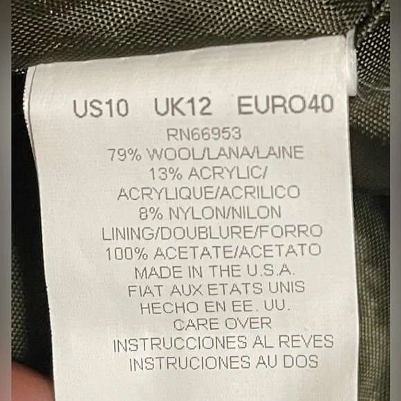 Cynthia Steffe Multi-Green Wool Blend Tweed Style Mini Skirt Size 10 - Picture 10 of 10